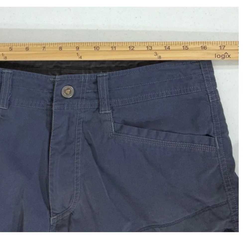 KUHL Radikl Shorts 32 Blue Vented Crotch Hiking Outdoor Utility Gorpcore Casual